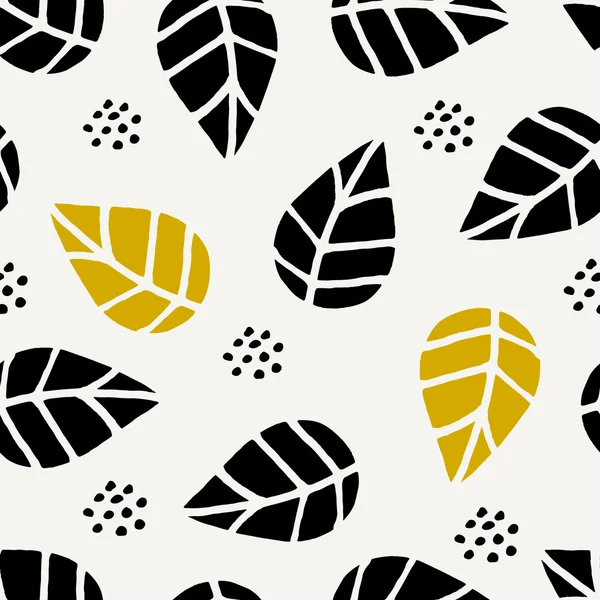 Patrón de hojas sin costura — Archivo Imágenes Vectoriales