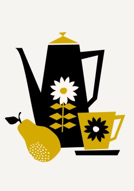 retro çay seti