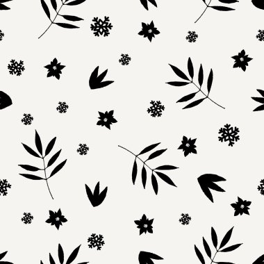 Noel çiçekli desensiz