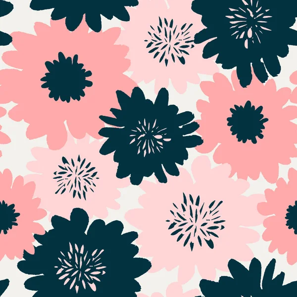 꽃 요소와 패턴 로열티 프리 스톡 일러스트레이션