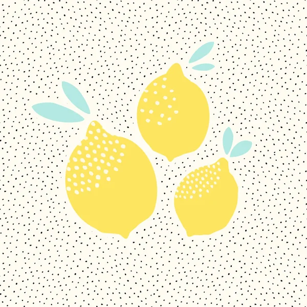 Conception de carte citrons — Image vectorielle