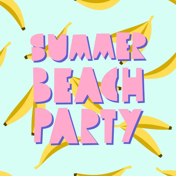 Verano playa fiesta diseño — Vector de stock