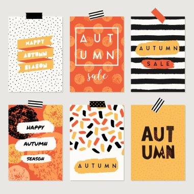 sonbahar tebrik kartı şablonları