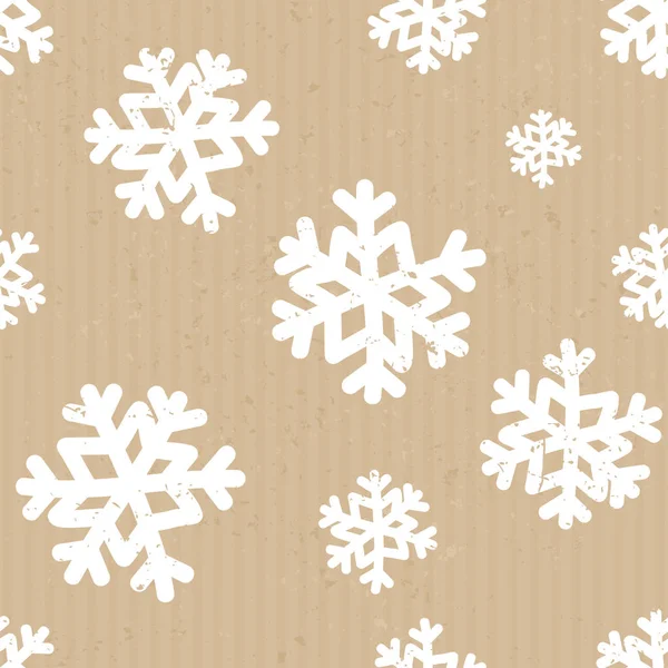Бесшовный повторяющийся рисунок со снежинками — стоковый вектор