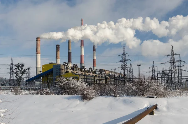 Zmievskaya thermal power station. The company Centrenergo. Khark — Stock Photo, Image