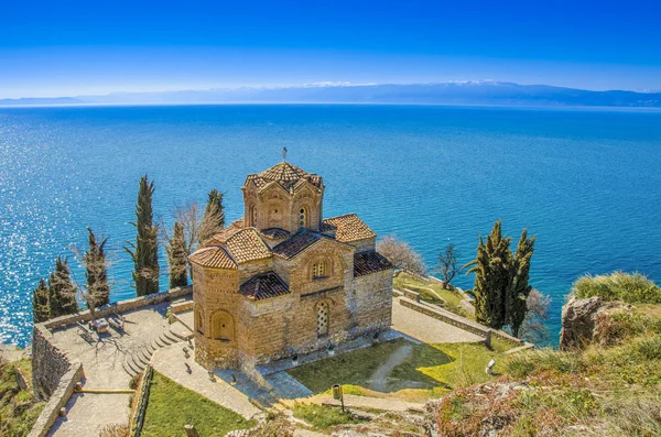Santo Yohanes Kaneo, Gereja Ortodoks di Ohrid, Makedonia — Stok Foto