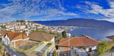 Ohri Gölü Ohrid, Makedonya - Eski Şehir ve liman ile