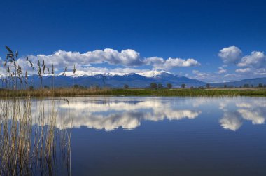 Güzel manzara - göl yansıması ile