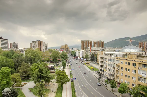 Skopje, Makedonien Panorama - Stock-foto