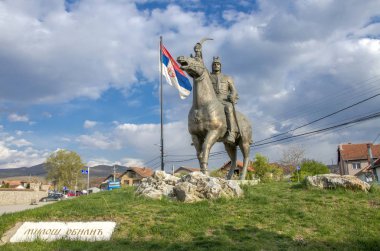 Gracanica Kosovo  Milos Obilic Monument clipart