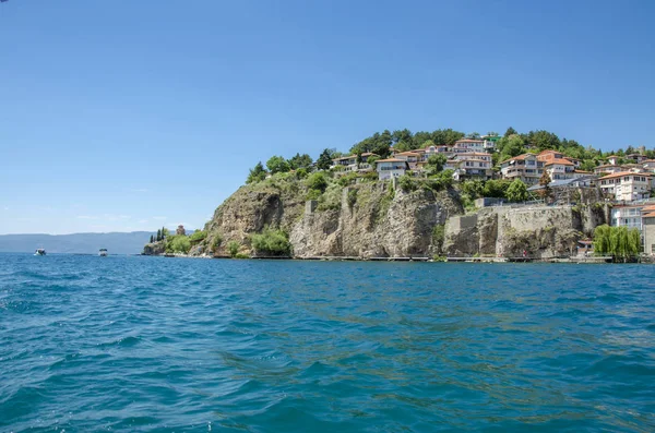 Ohrid Macedonia Kaneo Danau Ohrid Dan Kota Tua — Stok Foto