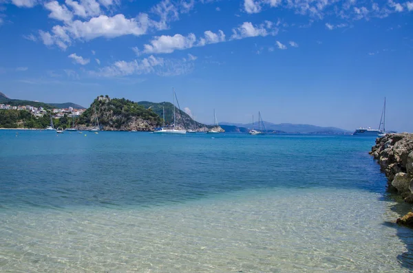 Playa Valtos - Mar Jónico - Parga, Preveza, Epiro, Grecia — Foto de Stock