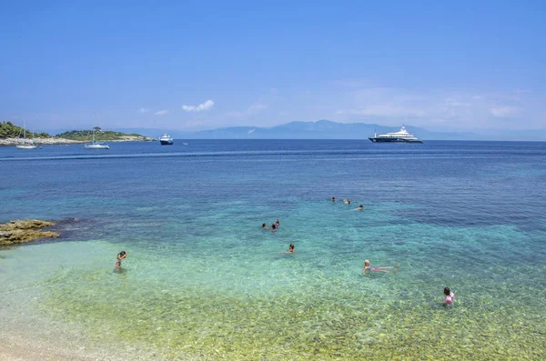 Gaios Playa Isla Paxos Mar Jónico Grecia —  Fotos de Stock