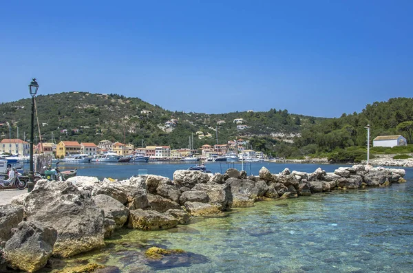 Stone Poort Gaios Paxos Island Griekenland Ionische Zee — Stockfoto