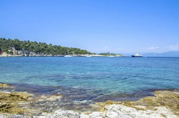 Playa Gaios - Isla de Paxos - Mar Jónico Grecia —  Fotos de Stock