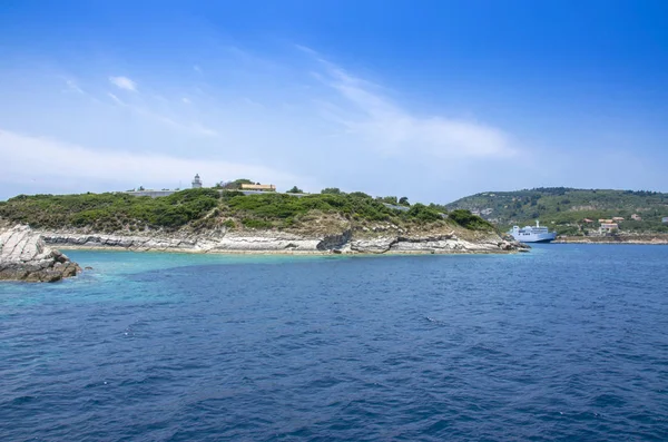 Faro Isla Paxos Mar Jónico Grecia —  Fotos de Stock