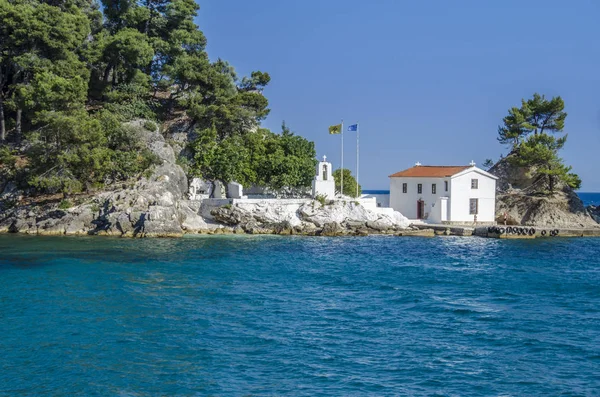 Isla Panagia en Parga, Grecia - Iglesia Ortodoxa Vieja — Foto de Stock