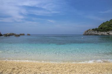 Güzel plaj sahne Yunanistan - Parga çevre Sarakiniko Beach