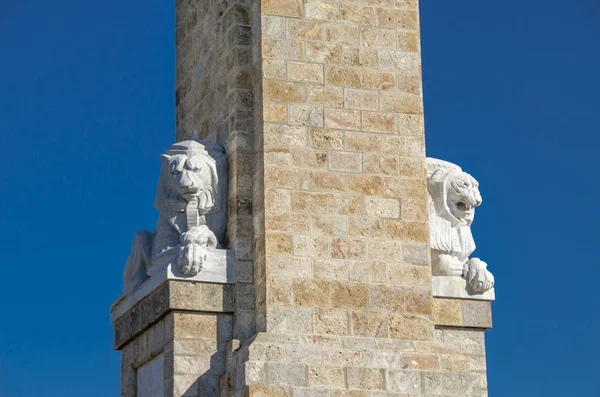 Lions Monument Commémoratif Première Guerre Mondiale Dans Village Doirani Grèce — Photo