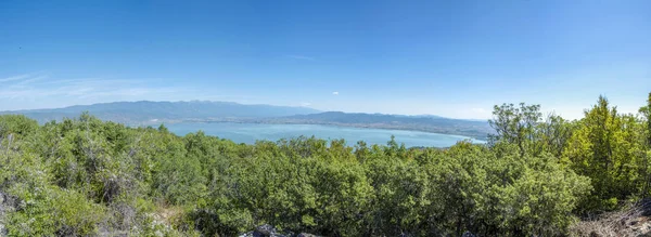 Lago Dojran Macedónia Panorama — Fotografia de Stock