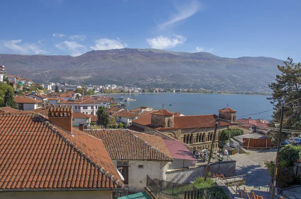 Macedonia, Ohrid antigua parte histórica de la ciudad — Foto de Stock