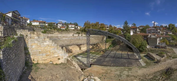 Amfiteater Ohrid Makedonien Roman Amphitheater - Stock-foto