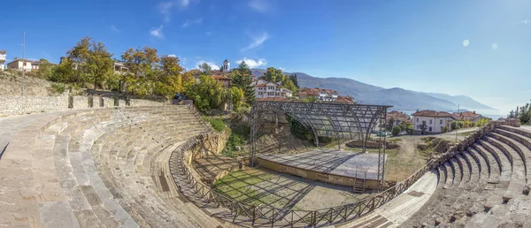 Anfiteatro Ohrid Macedonia Anfiteatro Romano — Foto de Stock