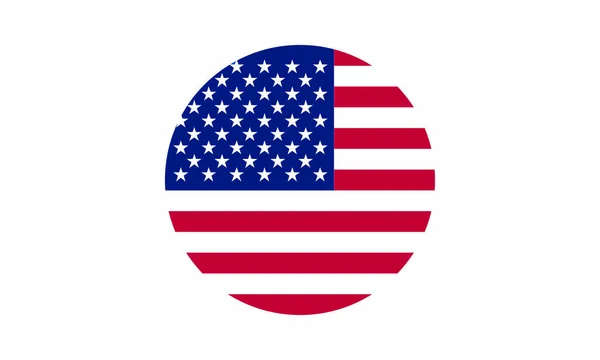 Download American flag in a circle on a white background — Stock ...
