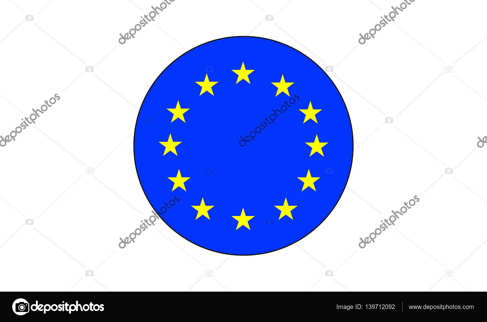 Pictogram Europe Flag Circle Flat Design Object Symbol Icon Stock Photo C Info Vs Cd De 139712092