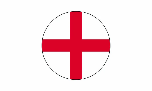 Pictogram - England Flag Circle Flat Design - Object, Symbol, Icon — Stock Photo, Image