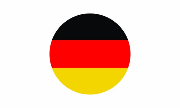 Pictograma - Diseño plano del círculo de la bandera de Alemania - Objeto, símbolo, icono — Foto de Stock