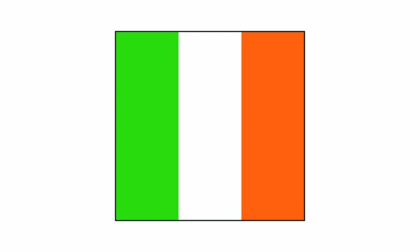 Piktogram - Írország lobogója tér kocka lapos Design - objektum, szimbólum, ikon — Stock Fotó