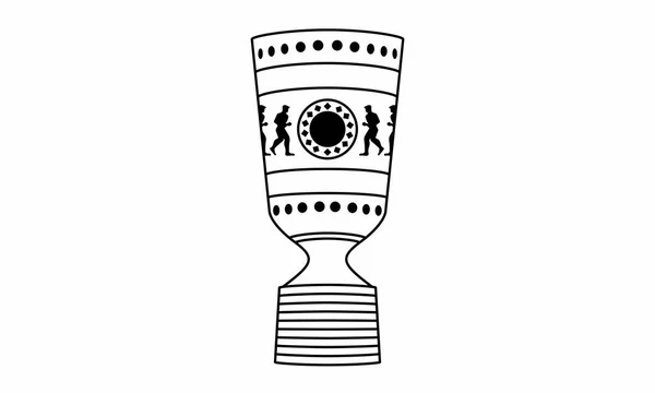 Pictogram - German Cup Trophy - Vektor - Deutscher Fussball Pokal — Zdjęcie stockowe