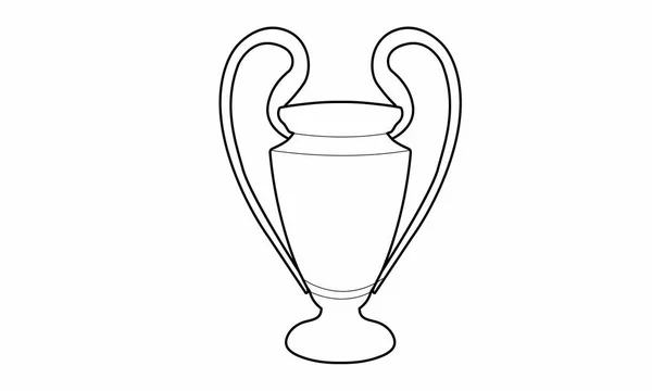 Pictogram - International Soccer League Trophy Outline Contour - Piktogramm - Pokal, Henkelpott — Stock Photo, Image