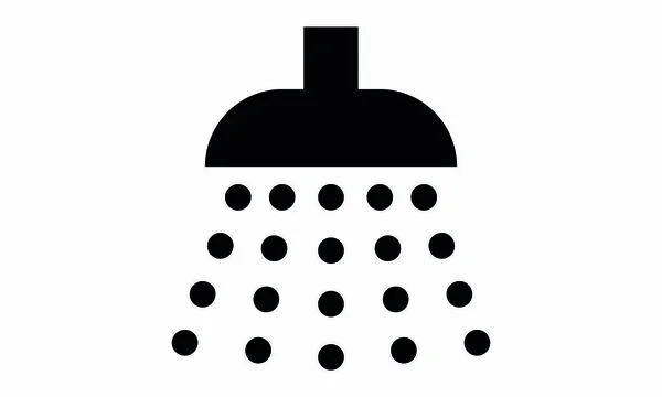 Piktogram - prysznic, Irygacja, prysznic głowę, wody, zmywanie, deszcz prysznic - Symbol obiektu, ikona, — Zdjęcie stockowe