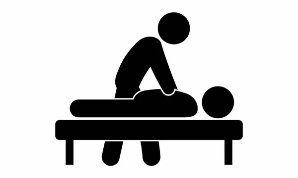 Piktogram - Massage, massör, Backrub, Wellness, Spa - objekt, ikon, Symbol — Stockfoto