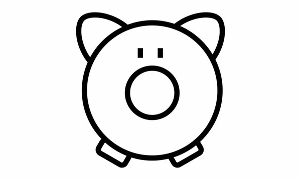 Piktogram - kumbara, servet, domuz, Kaydet para, tasarruf, tasarruf kutusu - nesne, simge, sembol