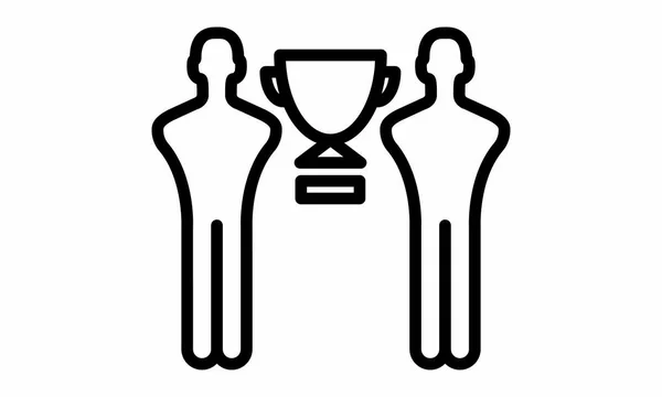 Piktogram - zwycięzca, zwycięzca Pucharu, rozwój personelu, zasobów ludzkich, pracownik miesiąca - Symbol obiektu, ikona, — Zdjęcie stockowe