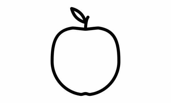Piktogram - jabłko, owoc, zdrowia, - Symbol obiektu, ikona, — Zdjęcie stockowe