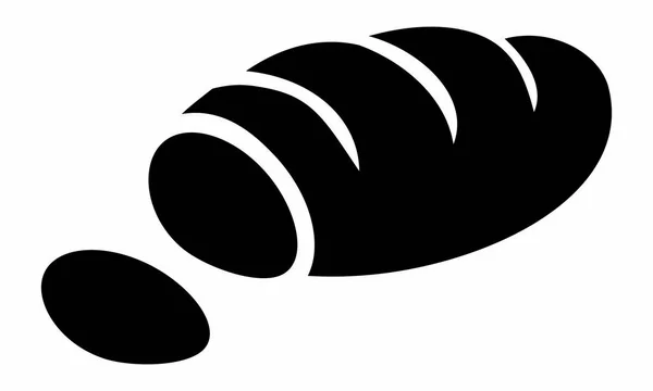 Піктограма - хліб, нарізаний хліб - об'єкт, ікона, символ — стокове фото