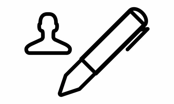 Pittogramma - Contatto, Persona di contatto - Oggetto, icona, simbolo — Foto Stock