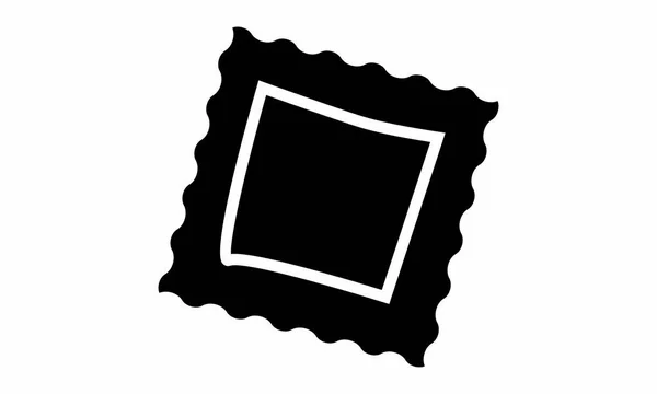 Piktogram - pierożki, makaron, makaron kwadraty - Symbol obiektu, ikona, — Zdjęcie stockowe