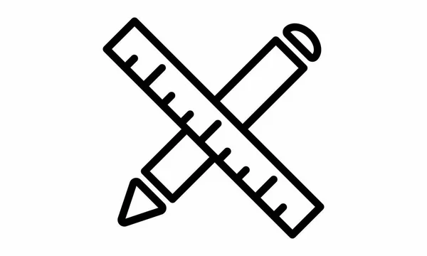 Piktogramm - Stift, Lineal - Objekt, Symbol, Symbol — Stockfoto