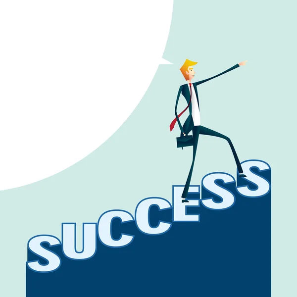 Lépcsőház a sikerhez. üzleti koncepció — Stock Vector