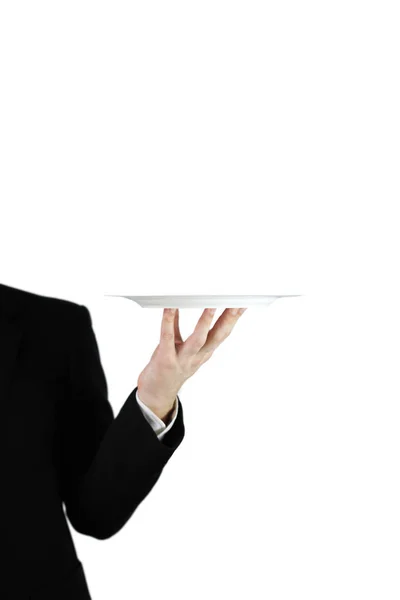 el içinde tepsi. Taze fikir. , Beyaz arka plan