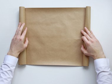 Parşömeni açılmak. Yazıt için bir yer. Planı. 