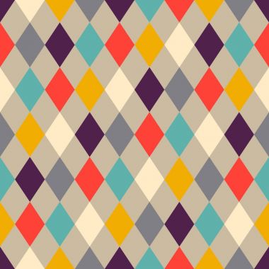 Soyut renkli mozaik. Dikişsiz desen vektör geometrik şekiller