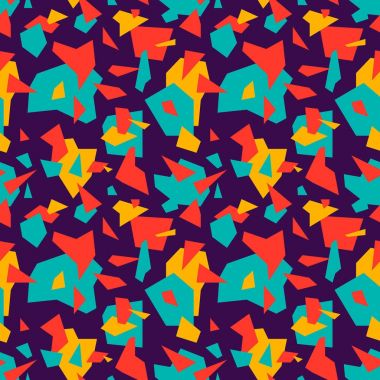 Soyut renkli mozaik. Dikişsiz desen vektör geometrik şekiller