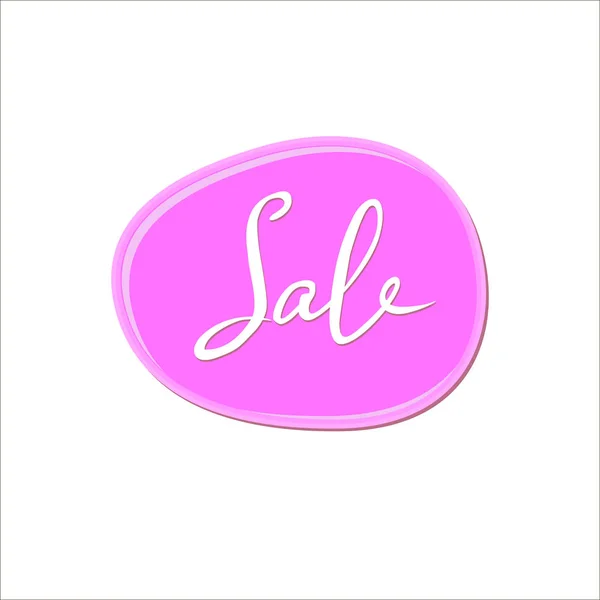 Abstract White Sale Sign Pink Bubble Blot White Background Цвет — стоковый вектор