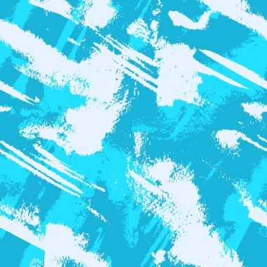 Soyut el şirin arka plan mavi renklerde çekilmiş. Grunge vektör boya elemanları ile seamless modeli. Yaratıcılık grafik illüstrasyon. Dekorasyon kare poster çizimi
